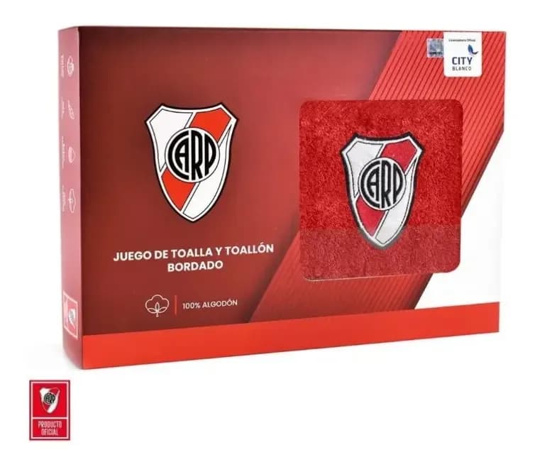 Juego De Toalla Y Toallon River Plate