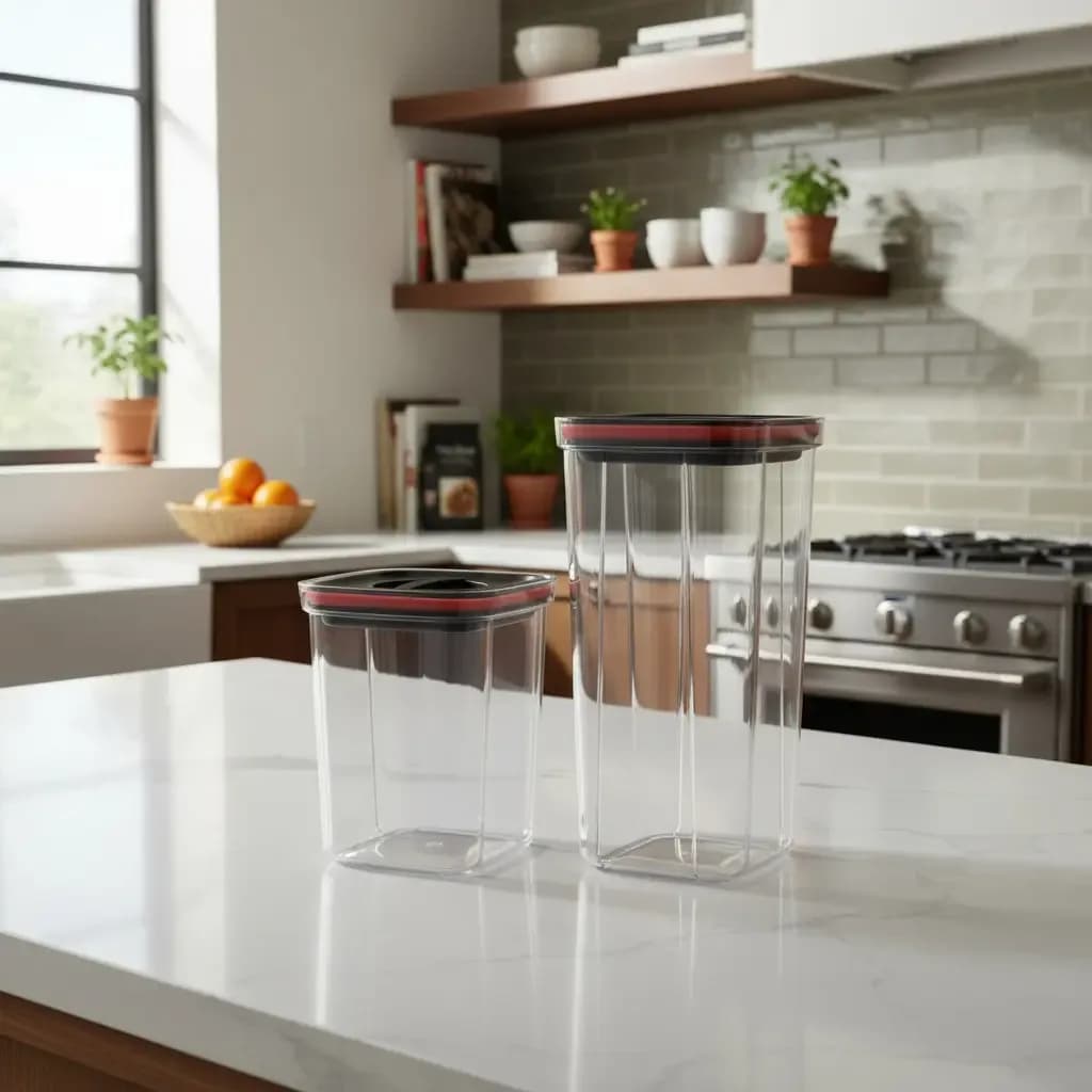 Pack X2 Frascos Herméticos Contenedores De Alimentos Cocina