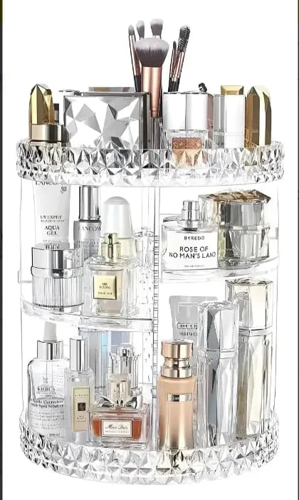 Organizador Maquillaje Giratorio Acrílico Transparente Grand