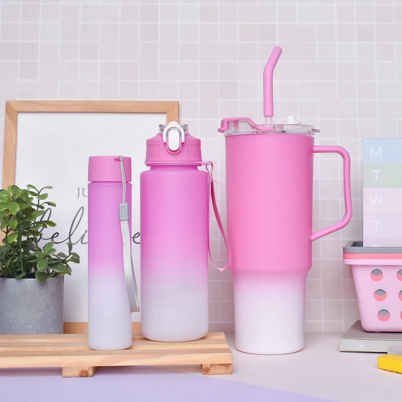 Vaso + 2 Botellas