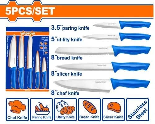 Set De Cuchillos X5 Acero Inoxidable