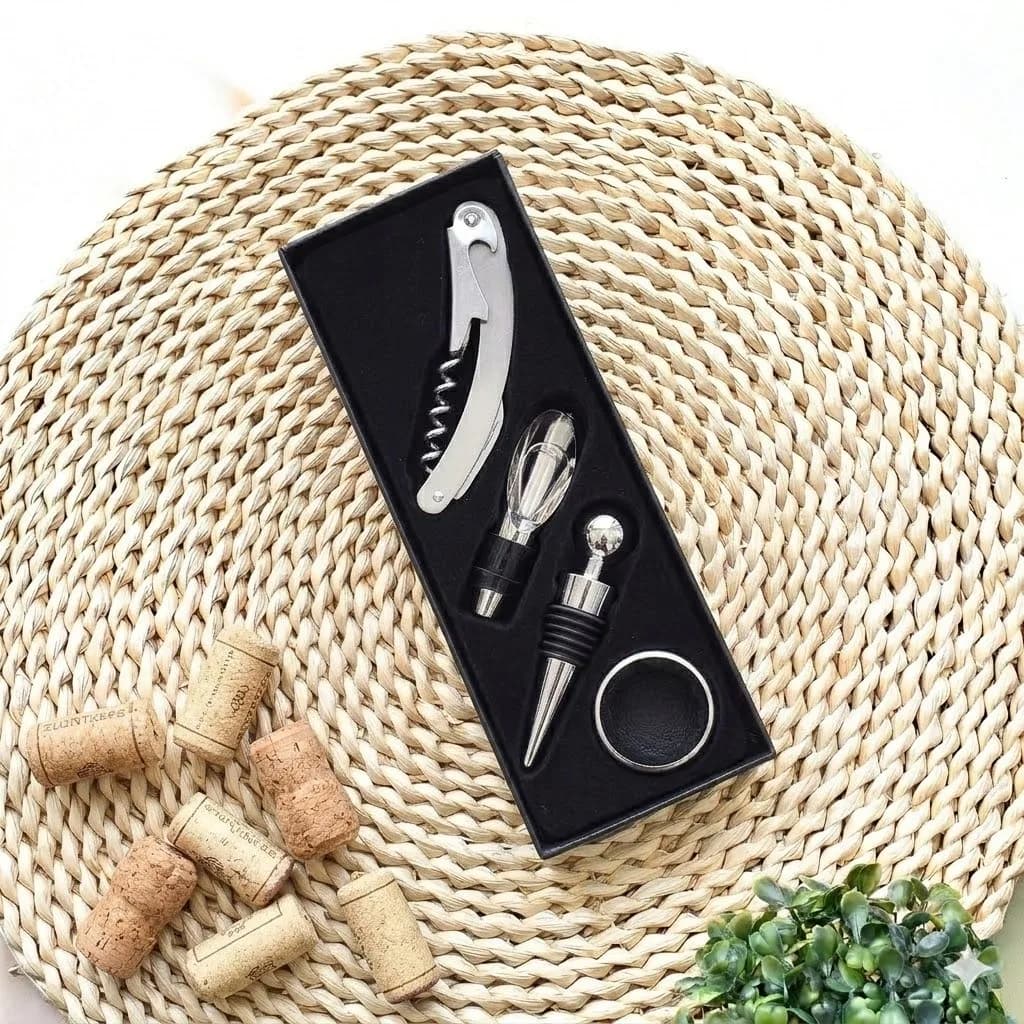 Set De Vino X4 Accesorios